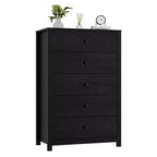 Commode à 5 tiroirs COZONY pour chambre à coucher, commode moderne en bois avec rangement profond pour salon, couloir, entrée