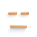 NAYSAYE Étagères Flottantes Murales en Bois avec Supports Invisibles pour Salle de Bain Chambre Salon Cuisine, Multicolore