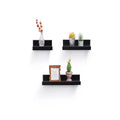 NAYSAYE Étagères Flottantes Murales en Bois avec Supports Invisibles pour Salle de Bain Chambre Salon Cuisine, Multicolore