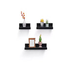 NAYSAYE Étagères Flottantes Murales en Bois avec Supports Invisibles pour Salle de Bain Chambre Salon Cuisine, Multicolore