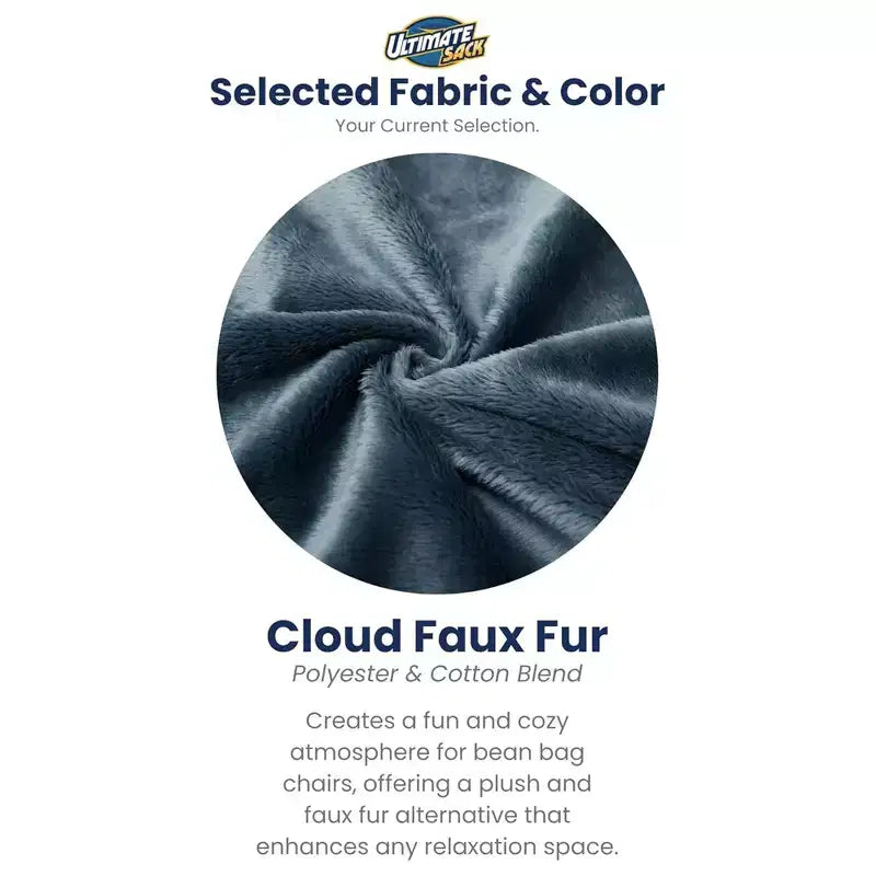 Pouf poire géant Ultimate Sack de 1,5 m en mousse avec repose-pieds, nuage