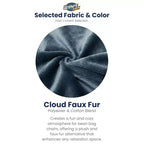Pouf poire géant Ultimate Sack de 1,5 m en mousse avec repose-pieds, nuage
