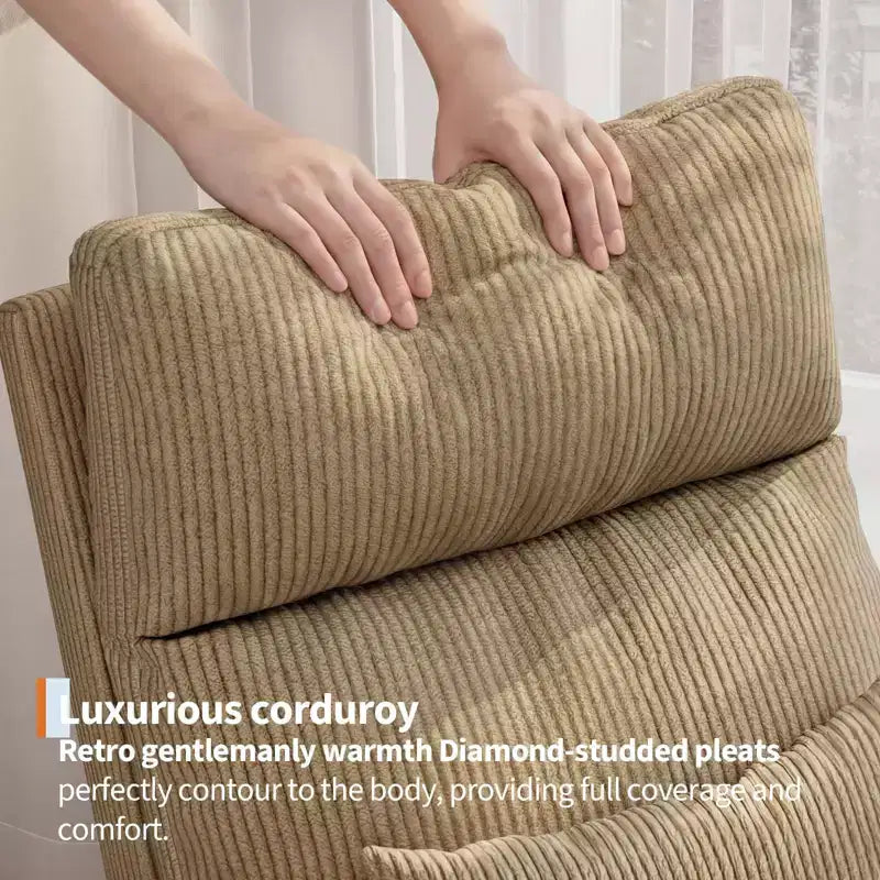 Fauteuil de relaxation moderne pour chambre de bébé - Fauteuil à bascule avec poches latérales et oreiller, Fauteuil ergonomique pour chambre d'allaitement, salon et chambre à coucher