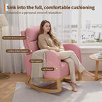 Fauteuil de relaxation moderne pour chambre de bébé - Fauteuil à bascule avec poches latérales et oreiller, Fauteuil ergonomique pour chambre d'allaitement, salon et chambre à coucher
