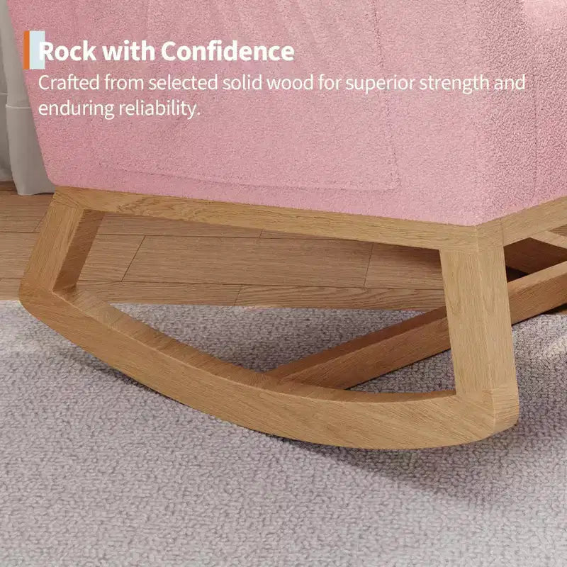Fauteuil de relaxation moderne pour chambre de bébé - Fauteuil à bascule avec poches latérales et oreiller, Fauteuil ergonomique pour chambre d'allaitement, salon et chambre à coucher
