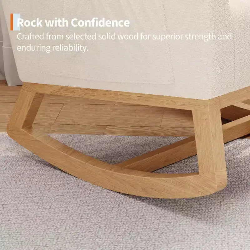 Fauteuil de relaxation moderne pour chambre de bébé - Fauteuil à bascule avec poches latérales et oreiller, Fauteuil ergonomique pour chambre d'allaitement, salon et chambre à coucher