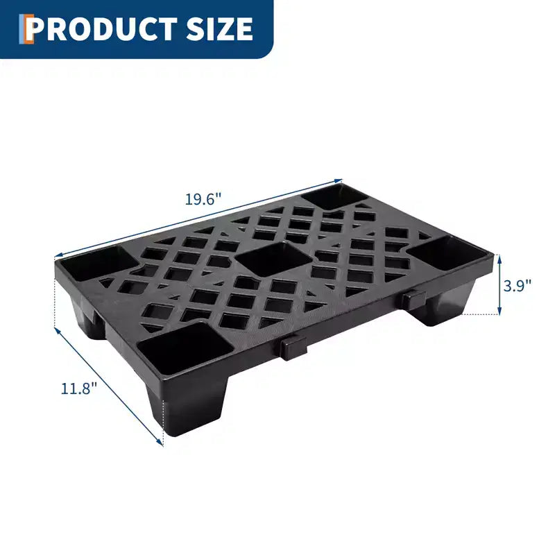 Palettes en plastique, carreaux de sol emboîtables de 50 x 30 cm, emboîtables et empilables pour le stockage