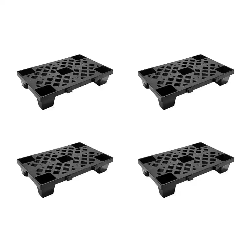 Plastic Pallets, 19.7 x 11.8 Interlocking Floor Tiles, Nestable & Stackable for Storage