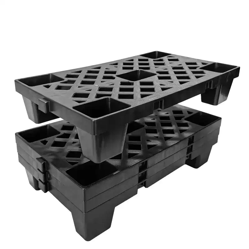 Palettes en plastique, carreaux de sol emboîtables de 50 x 30 cm, emboîtables et empilables pour le stockage
