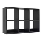 Costway Étagère Ouverte à 6 Cubes avec Kits Anti-basculement Étagère de Rangement Style Moderne pour Bureau Marron/Noir/Naturel/Blanc