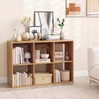 Costway Étagère Ouverte à 6 Cubes avec Kits Anti-basculement Étagère de Rangement Style Moderne pour Bureau Marron/Noir/Naturel/Blanc