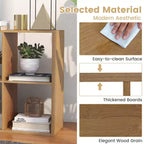 Costway Étagère Ouverte à 6 Cubes avec Kits Anti-basculement Étagère de Rangement Style Moderne pour Bureau Marron/Noir/Naturel/Blanc