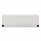 Banc rembourré Christopher Knight Home Jintana en bois moderne avec rangement intégré