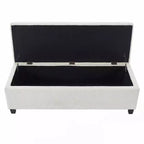 Banc rembourré Christopher Knight Home Jintana en bois moderne avec rangement intégré