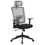 Chaise de bureau ergonomique à dossier haut, soutien lombaire dynamique, appui-tête réglable, dossier haut inclinable, capacité de 158 kg, pour la maison ou le bureau