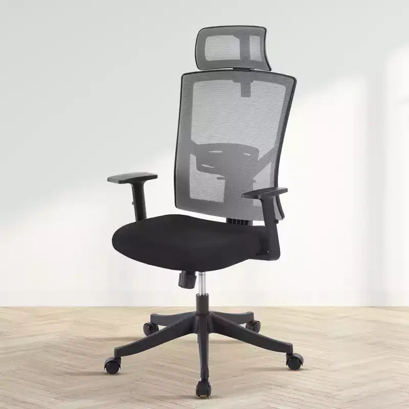Chaise de bureau ergonomique à dossier haut, soutien lombaire dynamique, appui-tête réglable, dossier haut inclinable, capacité de 158 kg, pour la maison ou le bureau