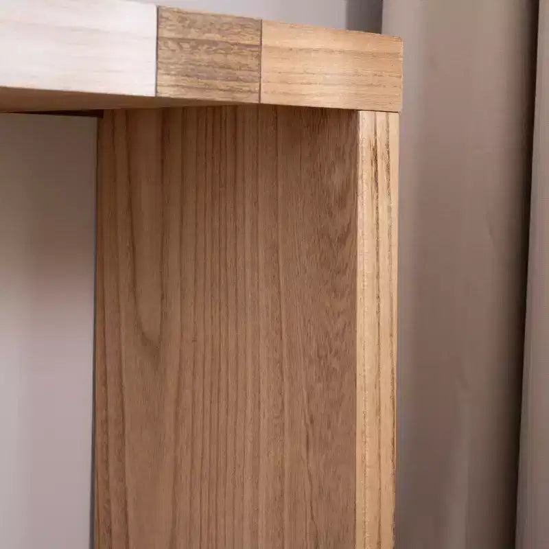 Console en Bois à Motif Chevrons GDFStudio Camden de 157,5 cm avec Plateau Géométrique