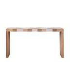 Console en Bois à Motif Chevrons GDFStudio Camden de 157,5 cm avec Plateau Géométrique