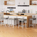 Tabourets de Bar, Lot de 2 ou 4 Chaises de Bar, Tabourets de Bar Selle avec Surface Courbée, Rembourrage Épais de 8 cm, pour Cuisine, Salle à Manger, Café