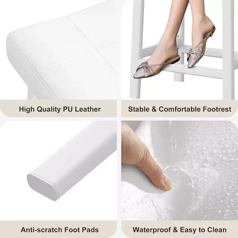 Tabourets de Bar, Lot de 2 ou 4 Chaises de Bar, Tabourets de Bar Selle avec Surface Courbée, Rembourrage Épais de 8 cm, pour Cuisine, Salle à Manger, Café