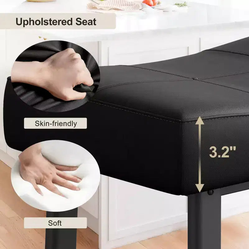 Tabourets de Bar, Lot de 2 ou 4 Chaises de Bar, Tabourets de Bar Selle avec Surface Courbée, Rembourrage Épais de 8 cm, pour Cuisine, Salle à Manger, Café