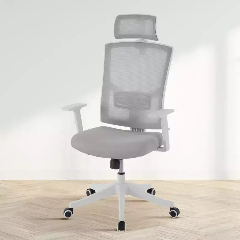 Ergonomic High Back Mesh Office Chair, Reversible-style-Up Arms, Adjustable Headrest & Lumbar Support, with Wheels, for Home Office