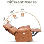 Fauteuil inclinable, pivotant et basculant Acekool avec fonctions chaleur et massage, en similicuir PU, base 360° pour salon ou chambre de bébé