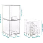 Vtopmart Lot de 4 tiroirs de rangement empilables en plastique transparent de 19,3 cm de haut, pour coiffeuse, salle de bain, cuisine, organisation d'armoires