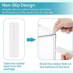 Vtopmart Lot de 4 tiroirs de rangement empilables en plastique transparent de 19,3 cm de haut, pour coiffeuse, salle de bain, cuisine, organisation d'armoires