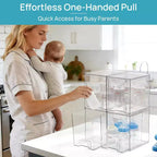 Vtopmart Lot de 4 tiroirs de rangement empilables en plastique transparent de 19,3 cm de haut, pour coiffeuse, salle de bain, cuisine, organisation d'armoires