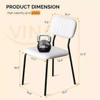 Chaise empilable Karl Home White Comfort avec assise en tissu