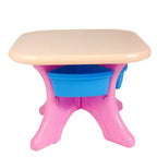 Costway Ensemble Table et 2 Chaises Enfants avec Rangement Rose
