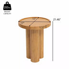 Table d'appoint ronde moderne en bois avec piédestal Christopher Knight Home Nolan