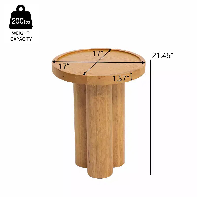 Table d'appoint ronde moderne en bois avec piédestal Christopher Knight Home Nolan