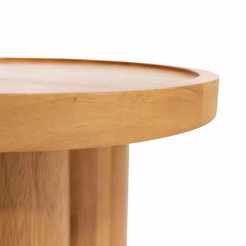 Table d'appoint ronde moderne en bois avec piédestal Christopher Knight Home Nolan