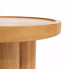 Table d'appoint ronde moderne en bois avec piédestal Christopher Knight Home Nolan
