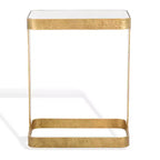Viktor Forged Metal Accent Table - SFV9547 - Brass/Clear - Safavieh Couture