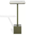 Albertelli Marble Top Drink Table - SFV6807 - Olive Green/White - Safavieh Couture