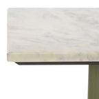 Table d'appoint Albertelli avec plateau en marbre - SFV6807 - Vert olive/Blanc - Safavieh Couture