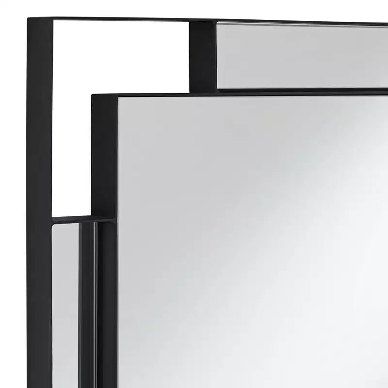 Uttermost Stellan, Lot de 2 miroirs muraux rectangulaires noirs de 24 1/2 x 38