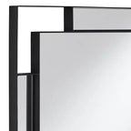 Uttermost Stellan, Lot de 2 miroirs muraux rectangulaires noirs de 24 1/2 x 38