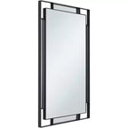 Uttermost Stellan, Lot de 2 miroirs muraux rectangulaires noirs de 24 1/2 x 38