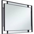 Uttermost Stellan, Lot de 2 miroirs muraux rectangulaires noirs de 24 1/2 x 38