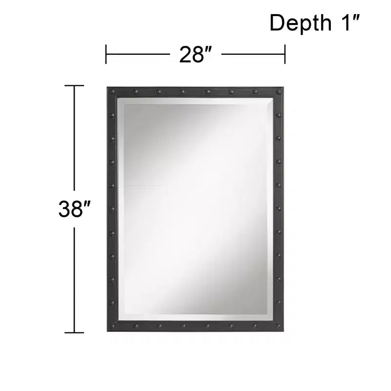 Lot de 2 miroirs muraux rectangulaires Uttermost Braddock noirs 28 x 38