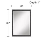 Lot de 2 miroirs muraux rectangulaires Uttermost Braddock noirs 28 x 38
