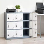 Casier métallique VEVOR à 9 portes, armoire de rangement verrouillable en acier, capacité de charge de 30 kg, casiers pour employés à 3 niveaux, 89,9 x 45 x 94 cm, gris