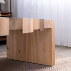 GDFStudio Deidre Table Basse Rectangulaire Moderne Rustique en Bois avec Design à Lattes
