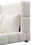 Cadre de lit plateforme rembourré Queen/King Size avec 2 oreillers et tête de lit - ModernLuxe