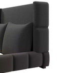 Cadre de lit plateforme rembourré Queen/King Size avec 2 oreillers et tête de lit - ModernLuxe