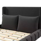 Cadre de lit plateforme rembourré Queen/King Size avec 2 oreillers et tête de lit - ModernLuxe